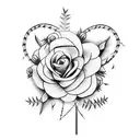 barbed wire and flowers  tattoo design idea