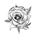 barbed wire and flowers  tattoo design idea