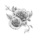 barbed wire and flowers  tattoo design idea