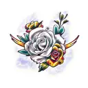 barbed wire and flowers  tattoo design idea