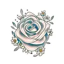 barbed wire and flowers  tattoo design idea