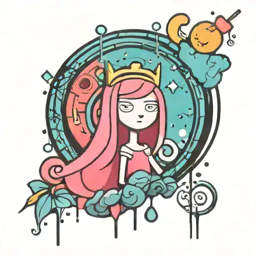 adventure time princess bubblegum tattoo design idea
