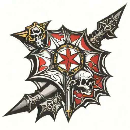 resident evil umbrella corporation tattoo design idea