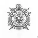 Celtic chain with anchor tattoo design idea