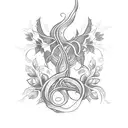 Vine tattoo design idea