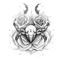 Scorpion with Rose instead of a Stinger tattoo design idea