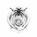 Scorpion with Rose instead of a Stinger tattoo design idea