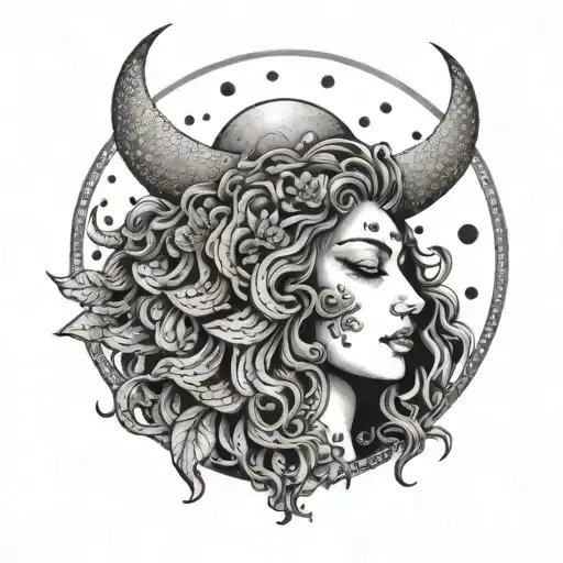 moon sister leo peace strenght mother tattoo design idea