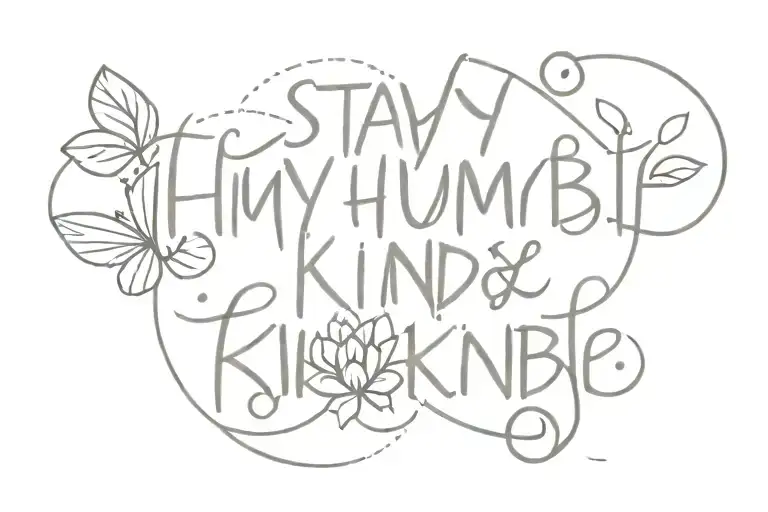 stay humble and kind tattoo design idea