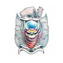 borboleta com cobra tattoo design idea