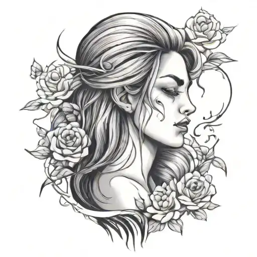 I sat with my anger long enough for her to tell me she was grief tattoo design idea