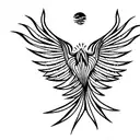 pheonix  trapped inside mandala tattoo design idea