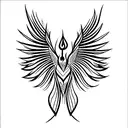 pheonix  trapped inside mandala tattoo design idea