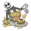 jack skellington baking tattoo design idea