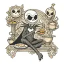 jack skellington baking tattoo design idea