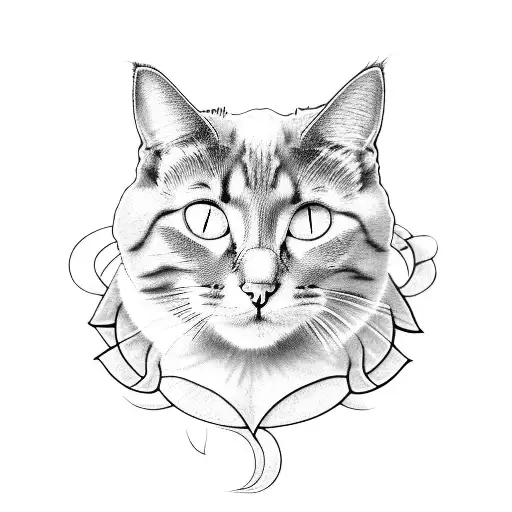 A mathematical equation in the shape of a cat tattoo design idea