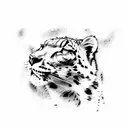 snow leopard body tattoo design idea