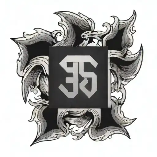 A minimalist tattoo of a swastik symbol with the birth and death dates of your grandparents subtly incorporated into the design tattoo design idea