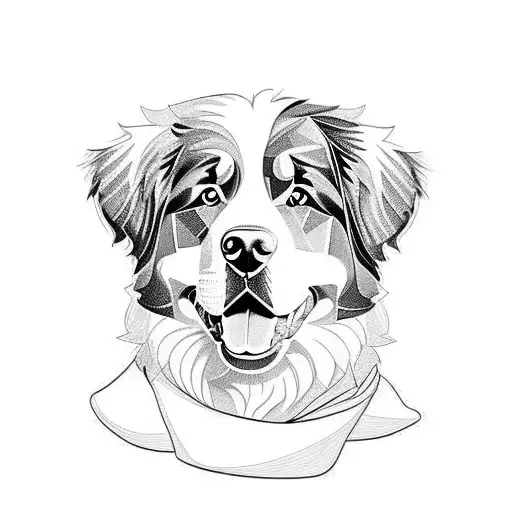 Bernese mountain dog tattoo design idea