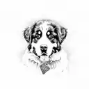 Bernese mountain dog tattoo design idea