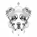 Bernese mountain dog tattoo design idea