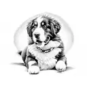 Bernese mountain dog tattoo design idea