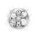 dogs, Yin Yang  tattoo design idea