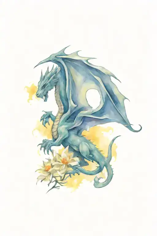 Welsh dragon, Wales, daffodil, seaside, Blackpool rock tattoo design idea