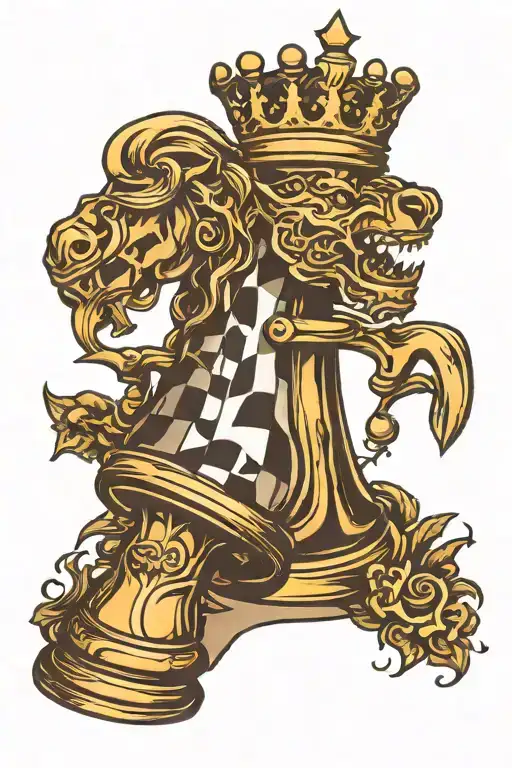 king chess piece  tattoo design idea