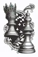 king chess piece  tattoo design idea