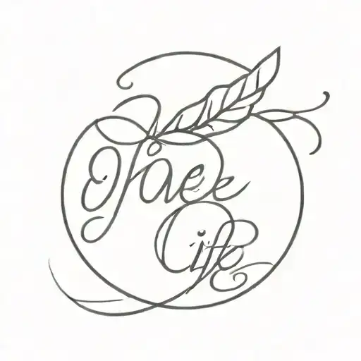 one Life live it rigth now  tattoo design idea