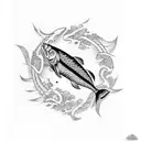 coi fish tattoo design idea
