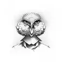 human eye with a chicken and a compus with polka dots and a spanner  tattoo design idea