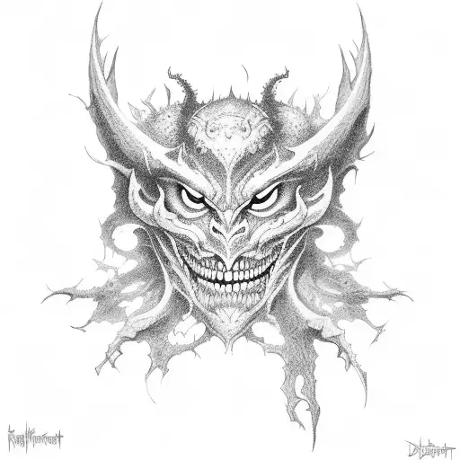 Shadow fiend  tattoo design idea