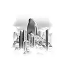 rio de janeiro statue city favela sea  tattoo design idea