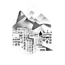 rio de janeiro statue city favela sea  tattoo design idea