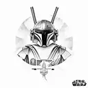 star wars mandalorian tattoo design idea