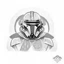 star wars mandalorian tattoo design idea