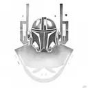 star wars mandalorian tattoo design idea