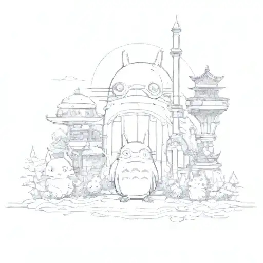 Ghibli tattoo design idea