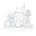 Ghibli tattoo design idea