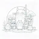 Ghibli tattoo design idea