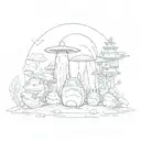 Ghibli tattoo design idea