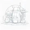 Ghibli tattoo design idea