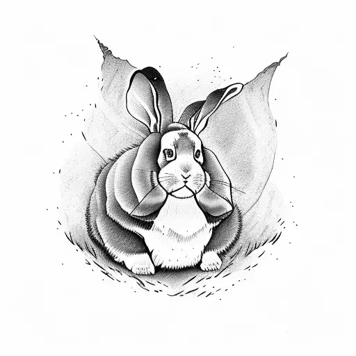 mini lop tattoo design idea
