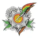 kurdish flag tattoo design idea