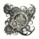 Designing a detailed arm sleeve tattoo that incorporates cathedrals and Leonardo da Vinci involves seamlessly blending t tattoo design idea