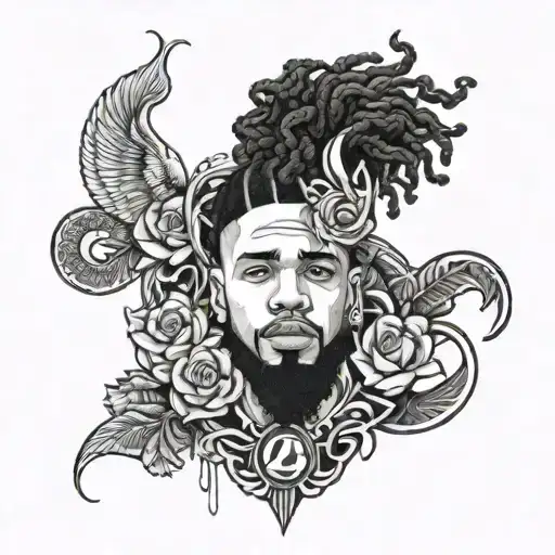 gara tattoo design, love yourz j cole tattoo design idea