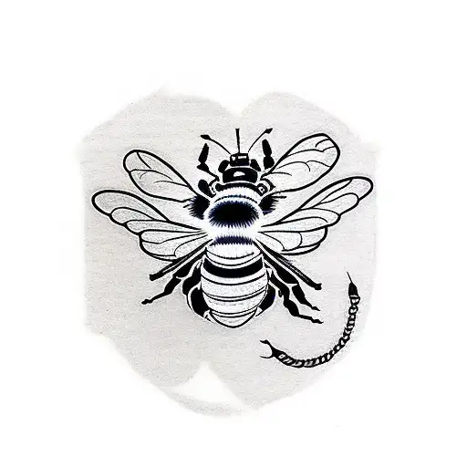bee japanese tattoo design idea