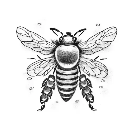 japanese bee tattoo design idea